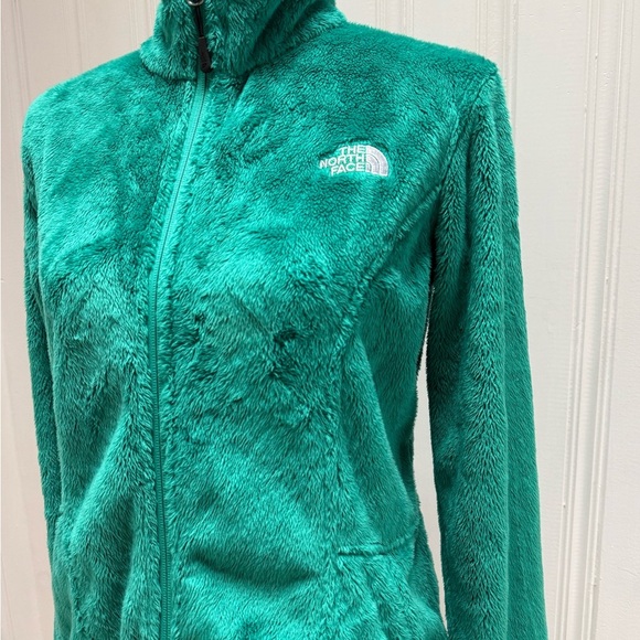 The North Face Green Teddy Jacket Plush Fleece - Picture 2 of 4